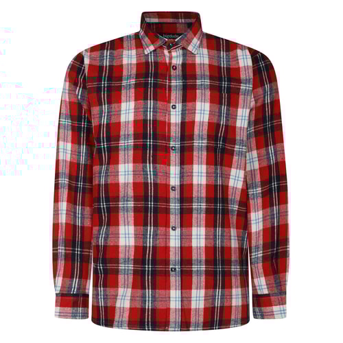 Bigdude Checked Flannel Long Sleeve Shirt Pepper Red